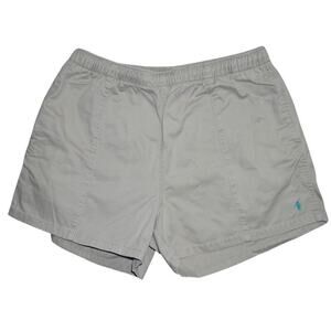 Polo Ralph Lauren Men’s Cotton Shorts XL Khaki Beige Elastic Waist Embroidered